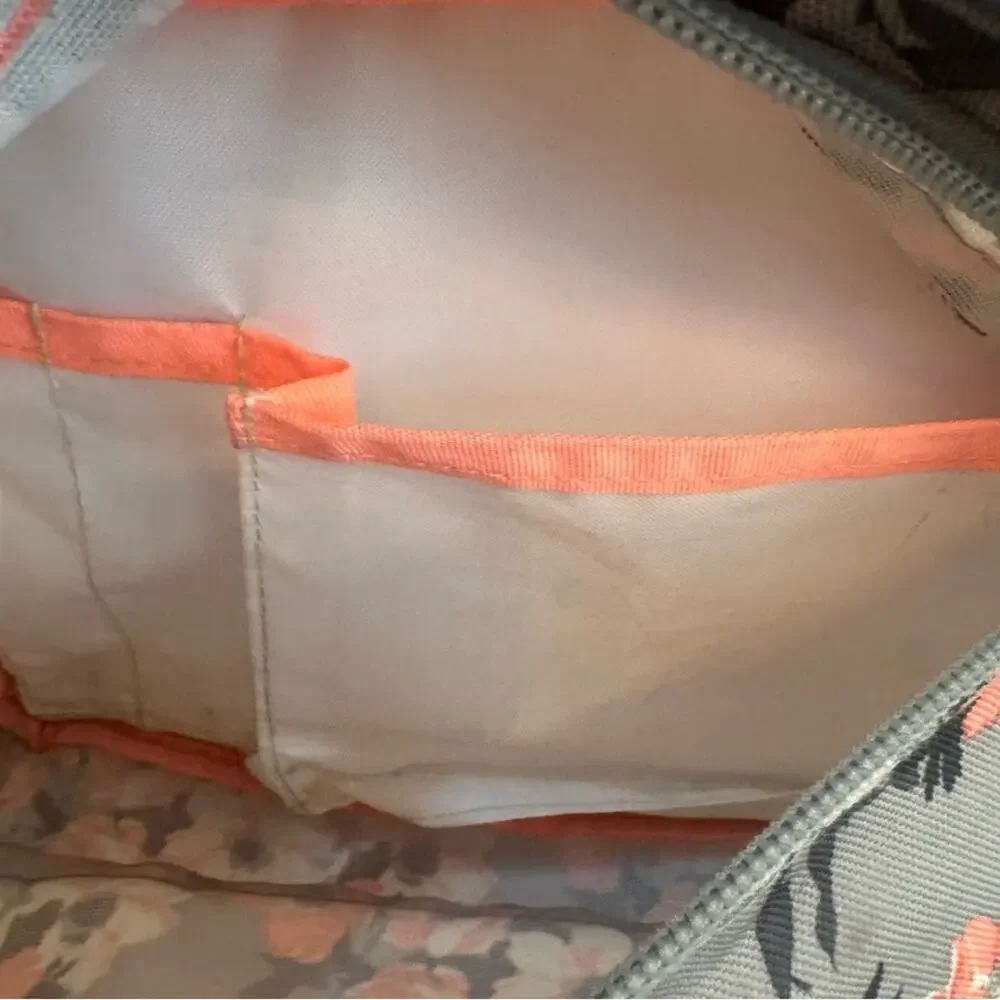 Jansport Backpack Plumeria Flowers Pink Gray Cherry Blossom School Travel Work - Picture 13 of 15